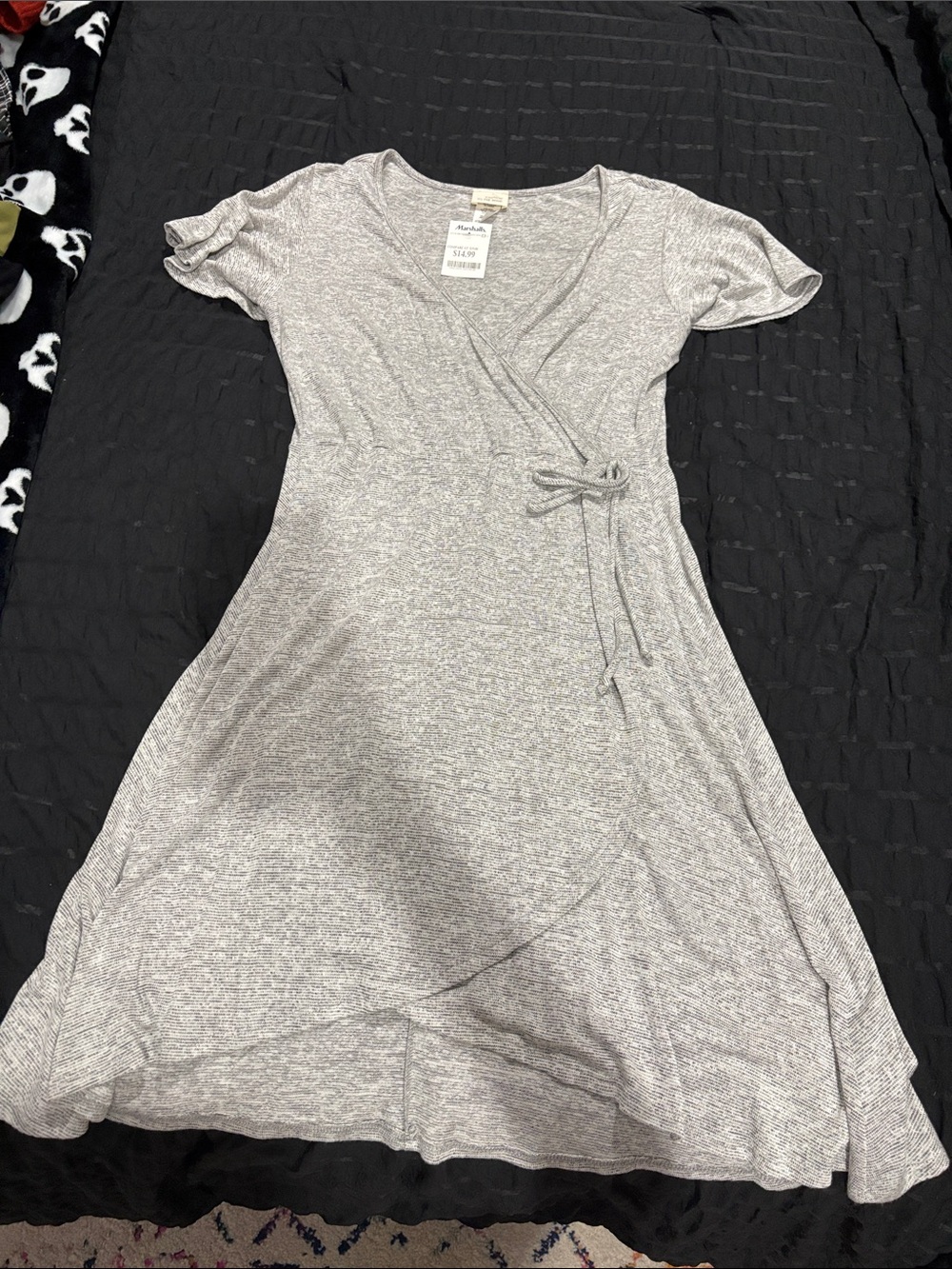 NWT grey wrap dress